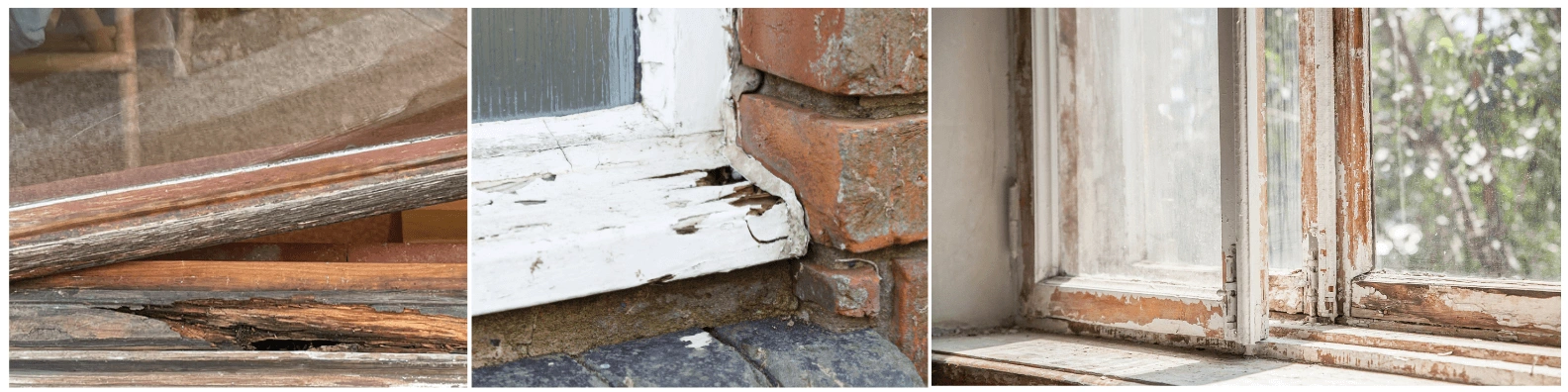 Morsches Holz am Fenster Morsches Holz am Fenster